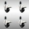 Service Caster 3 Inch 316SS Soft Rubber Swivel 1-1/2 Inch Expanding Stem Caster Set Lock Brake SCC-SS316TTLEX20S314-SRS-112-4 - alternate 1
